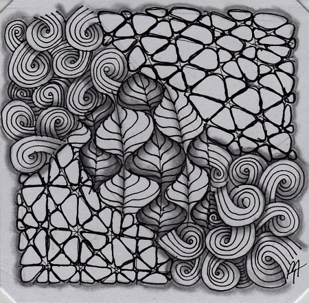 Tile 36 Shaded - Tangles-Sand Swirl-Leaflet-N'Zeppel - String 008
