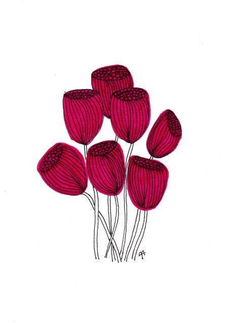 Red (Maybe) Tulips Sketch